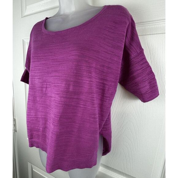 Ann Taylor LOFT Hi-Low Top, Purple S Casual Minimalist colorful 49-53 - Picture 1 of 15